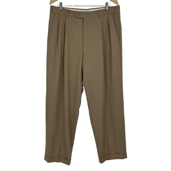 Vintage Burberry’s Khaki Pants Straight Leg‎ Tan Beige Waist Size 36 - Picture 1 of 10